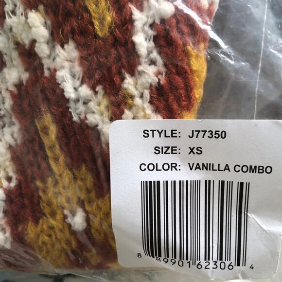 Hooked Up Women's Vanilla Combo Knit Mock Neck Fair Isle Pullover Sweater sz XS - Picture 4 of 4